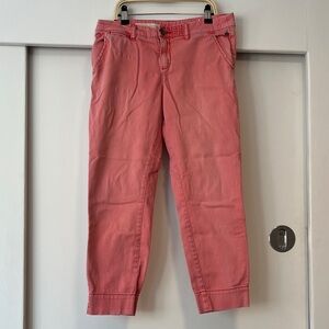 Coral Cropped Pants